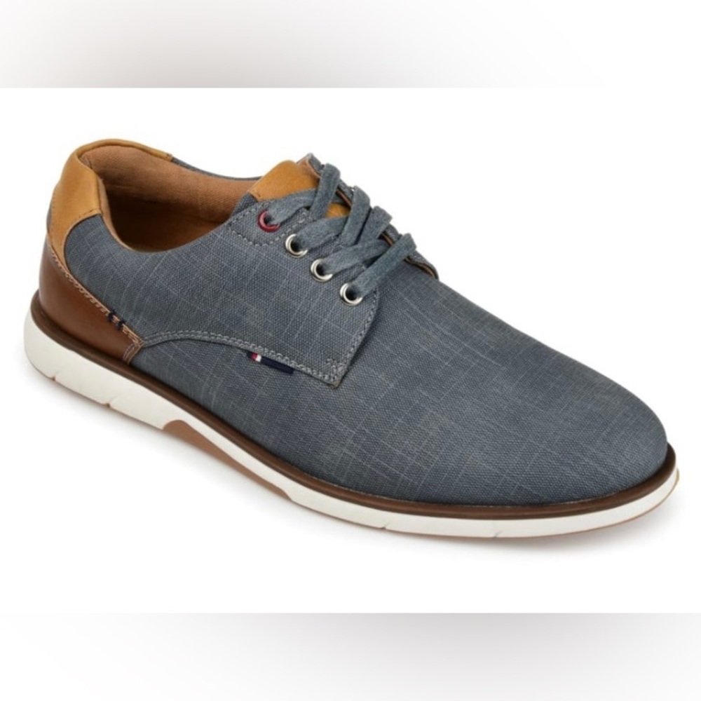 NWOT Journey + Crew dress shoe navy brown camel. SZ 8